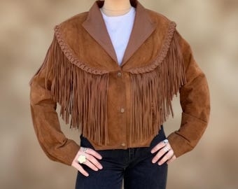 Handmade Suede Fringe Western Jacket - Cowgirl Boho Style