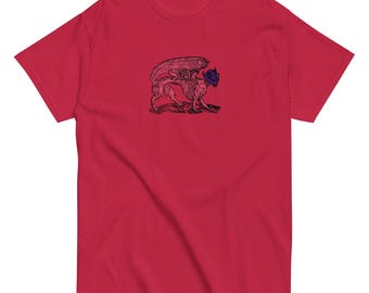 Camiseta de Bestia Demonio Renacentista, Camiseta de Arte Fantástico Surrealista, Camiseta de Criatura Mítica, Camiseta Gráfica de Estética Oscura, Ropa Alternativa Única