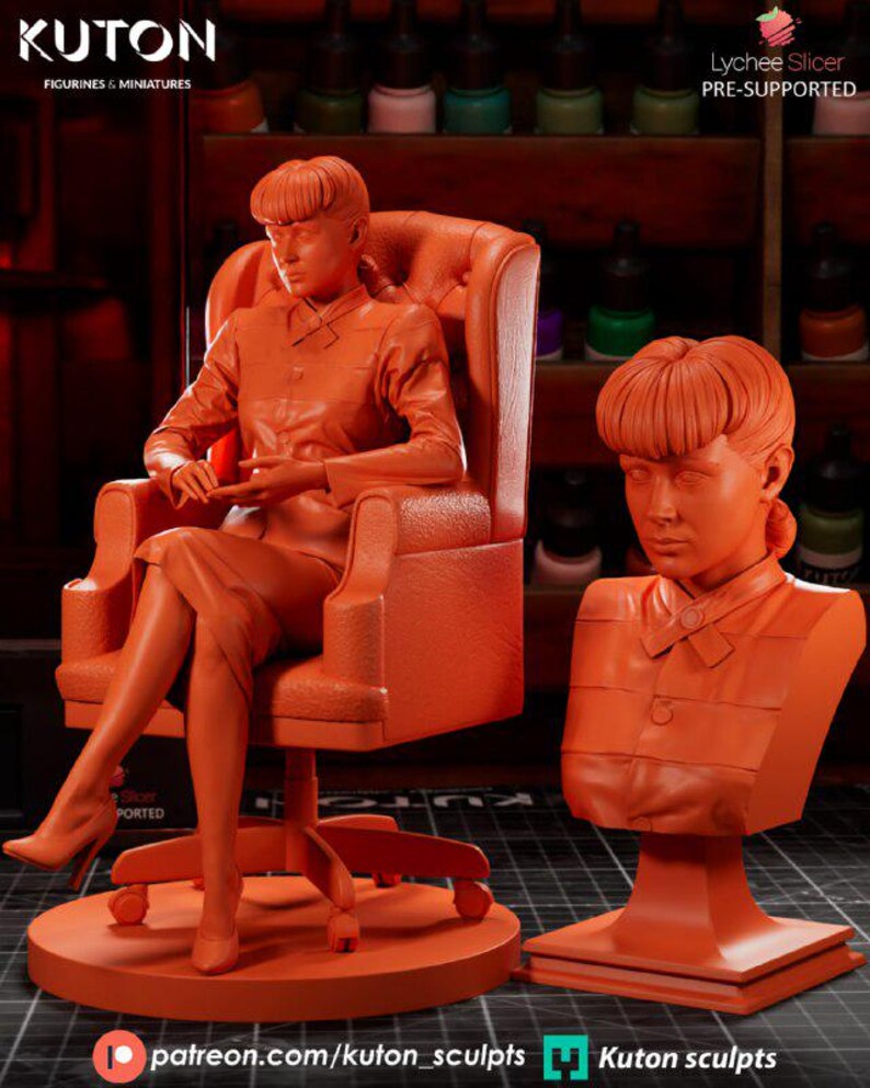 Statue Figure Button Unpainted Rachel Blade Runner Figure - Ready to Paint Model Kit - 3D ...