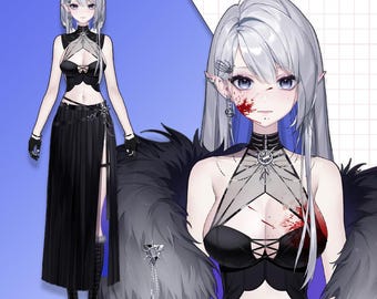 Premade Live2D Vtuber Model: Ready to Use, VTubeStudio Compatible