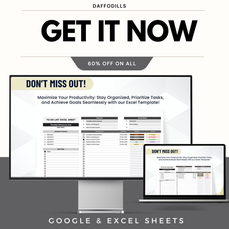 To Do List Excel Sheet Template – Organize Tasks and Prioritize With ...