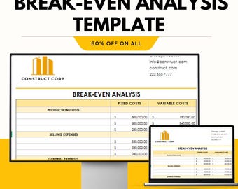 Modello di analisi del punto di pareggio per Google ed Excel / Calcola la redditività e la pianificazione finanziaria