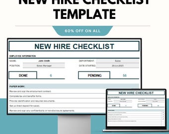 New Hire Checklist Template for Google Sheets & Excel - Streamline Onboarding Process