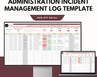 Administration Incident Management Log Template | Incident Tracking and Resolution Template - Excel & Google Sheets