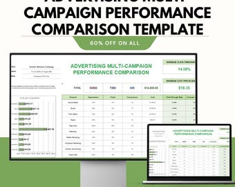 広告複数キャンペーンのパフォーマンス比較テンプレート | Google & Excel スプレッドシート | キャンペーン比較ツール