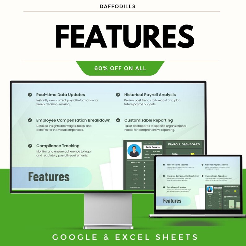 Payroll Dashboard Template | Employee Salary and Deduction Tracker ...