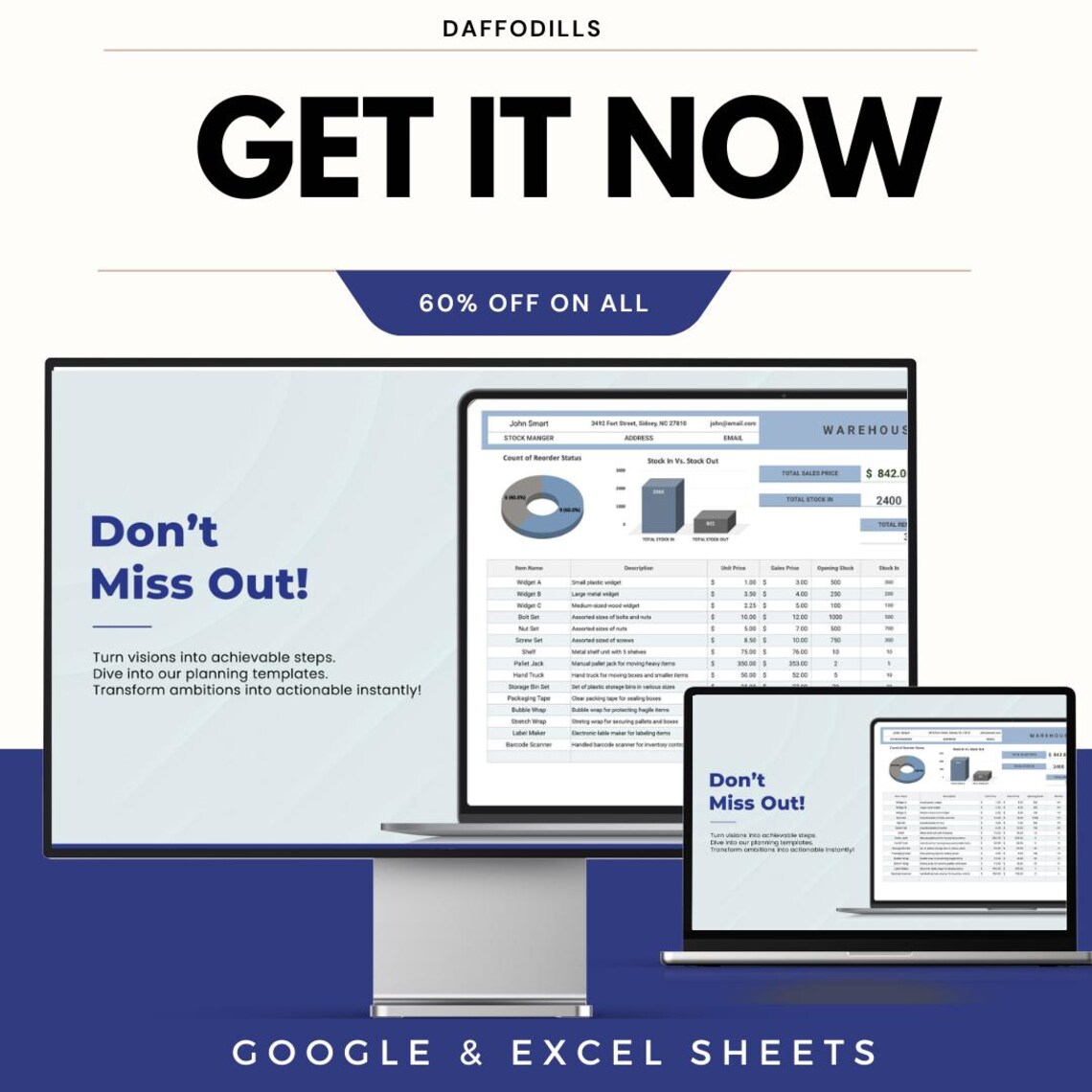 warehouse inventory template in excel, google sheets -... Warehouse Inventory Template, Excel Stock Control Spreadsheet, Google ...