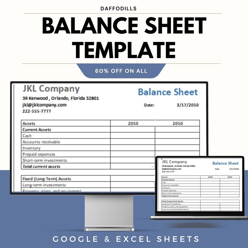 Balance Sheet Template: Google & Excel Sheets for Financial Management ...