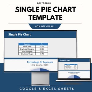Mall för enskilt cirkeldiagram, kalkylblad för cirkeldiagram, verktyg för datavisualisering, Google Sheets Excel-diagram