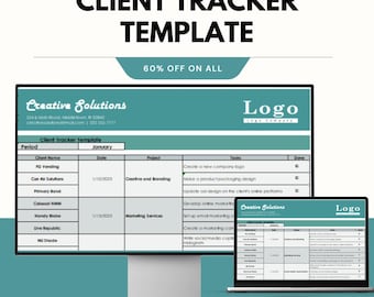 Client Tracker Template for Google and Excel - Project & Task Management for Client