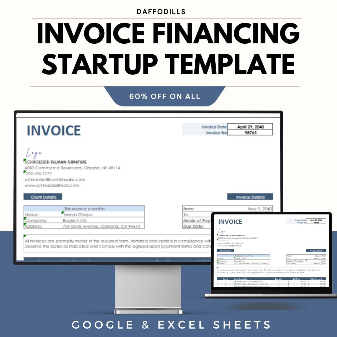 Quick Invoice Financing Invoice Financing Startup Template, Business Funding Sheet, Google ...