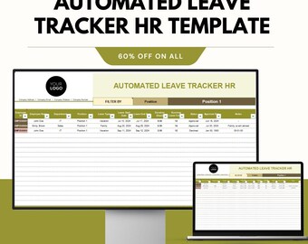 Automated Leave Tracker HR Template, Employee Leave Management Spreadsheet, PTO Tracker, HR Leave Log, Google Sheets, Excel