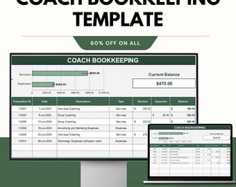 Modelo de contabilidade para coaches - Planilhas Google e Excel para gerenciar as finanças de coaching