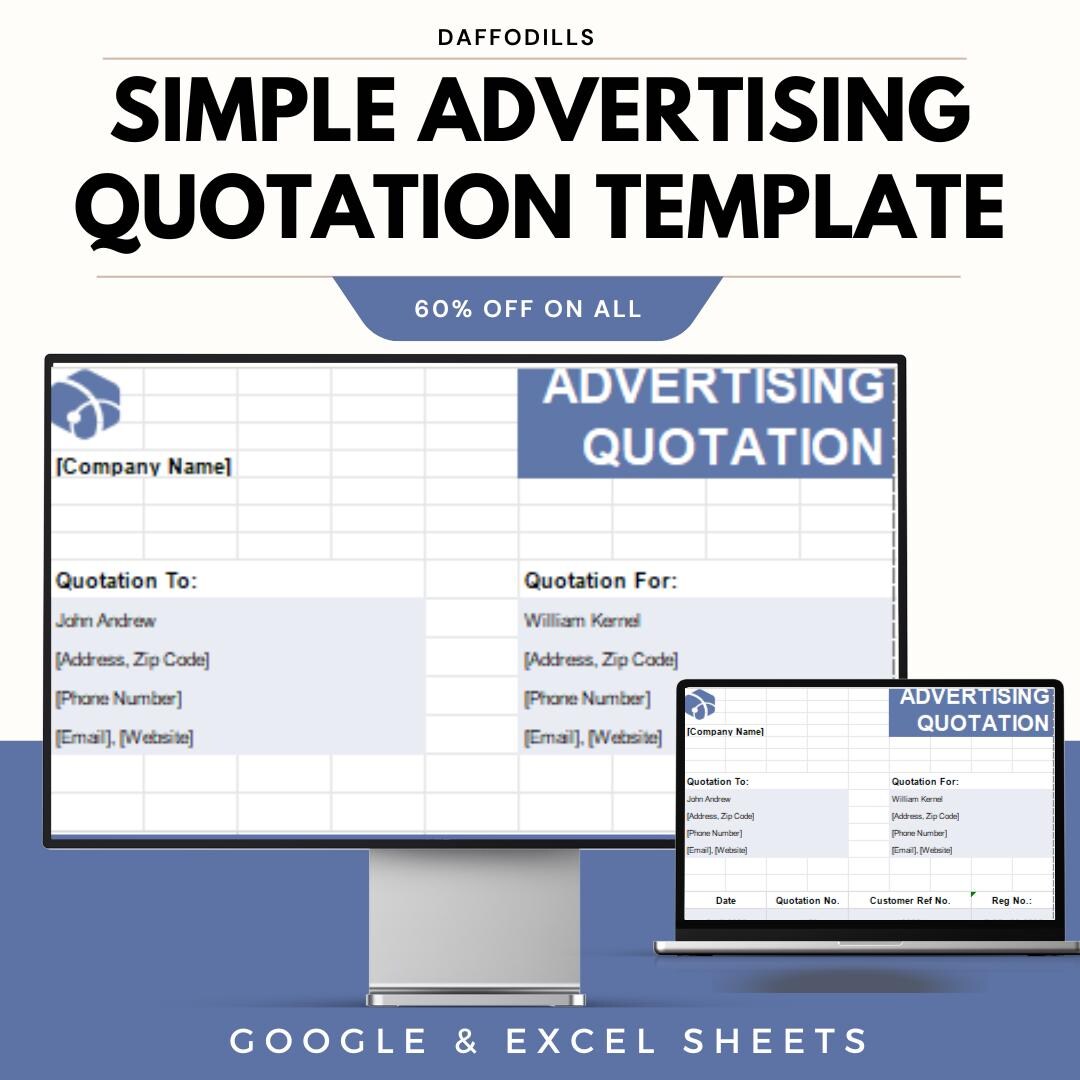 Publisher Quotation Simple Advertising Quotation Template, Simple Quote Form, Marketing Quote ...