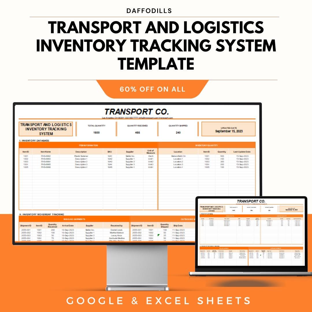 Transport and Logistics Inventory Tracking System Template – Google ...