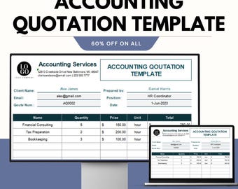 Accounting Quotation Template for Google Sheets & Excel – Create Professional Client Quotes with Ease