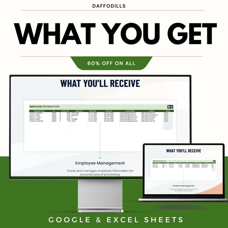 Payroll Calculator Template | Employee Salary and Overtime Tracker ...