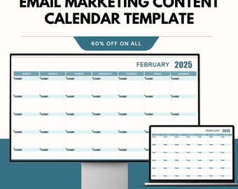 Email Marketing Content Calendar Template for Google and Excel Sheets | Plan & Organize Your Email Campaigns