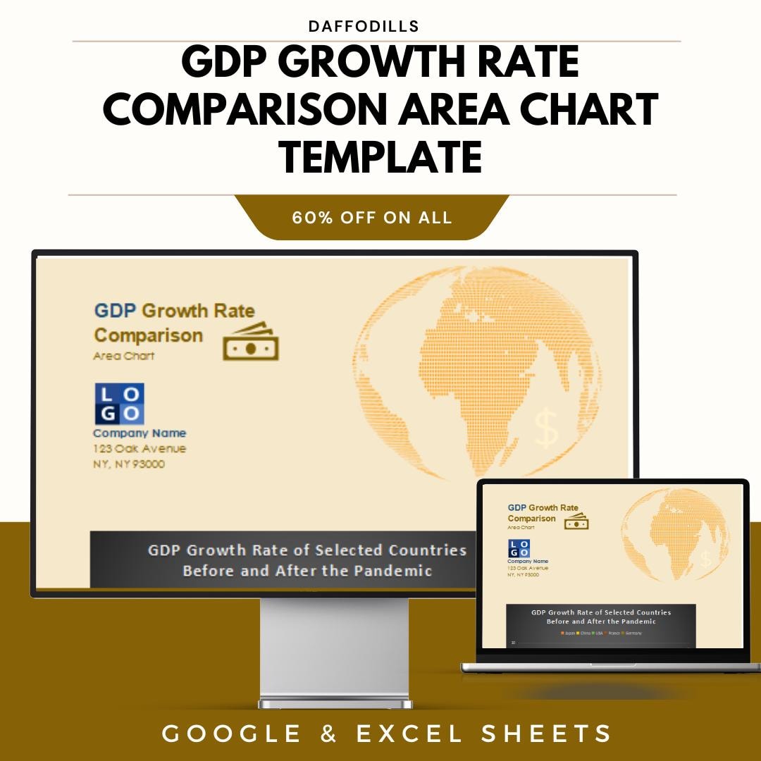 Excel Gdp GDP Growth Rate Comparison Area Chart Template, Google Sheets & Excel ...