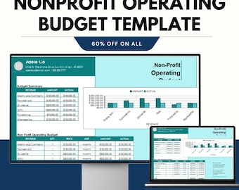 Sjabloon exploitatiebegroting non-profitorganisatie | Google Spreadsheets en Excel | Tool voor het bijhouden van jaarlijkse budgetten en onkosten