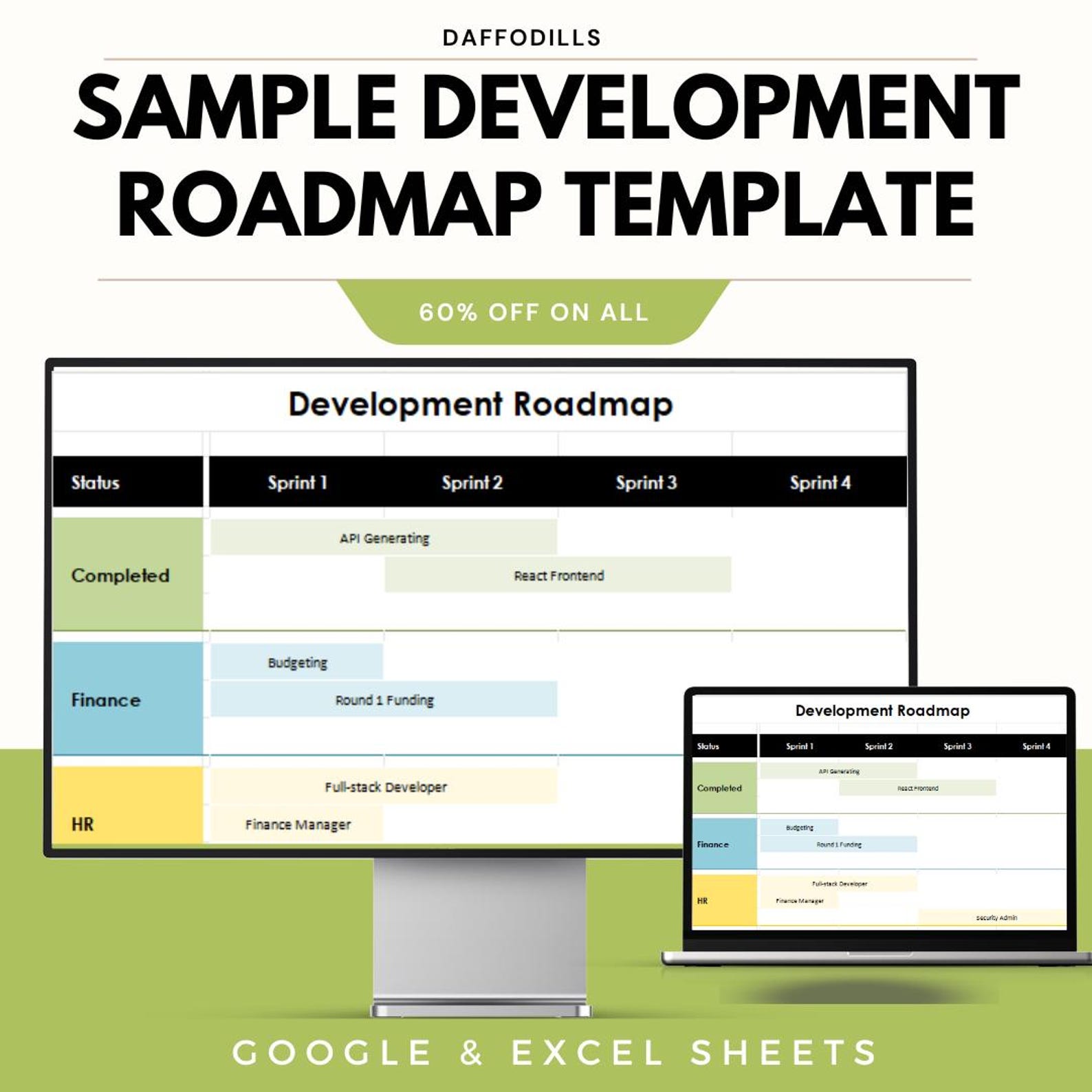 Program Development Sheet Sample Development Roadmap Template for Google Sheets & Excel ...