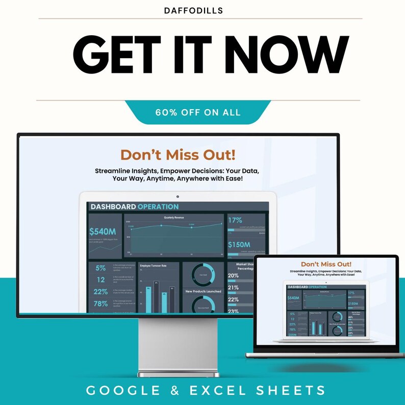 Dashboard Operation Template - Google & Excel Sheets | Data Analysis ...