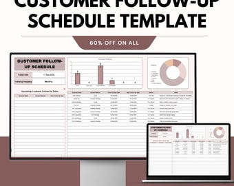 Sjabloon klantopvolgingsschema: Google- en Excel-spreadsheets, clientbeheertool, follow-uptracker, klantrelatiebeheer