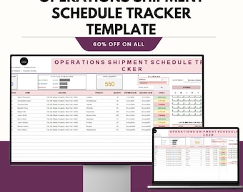 Vorgangs-Lieferplan-Tracker-Vorlage, Logistik-Lieferplaner, Google Sheet Excel-Supply Chain-Tracker, Versandmanagementlog