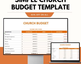 Einfache Vorlage für das Kirchenbudget, Kirchenbudget, Kirchenbudget, Kirchenbudget, Google Sheets-Vorlage