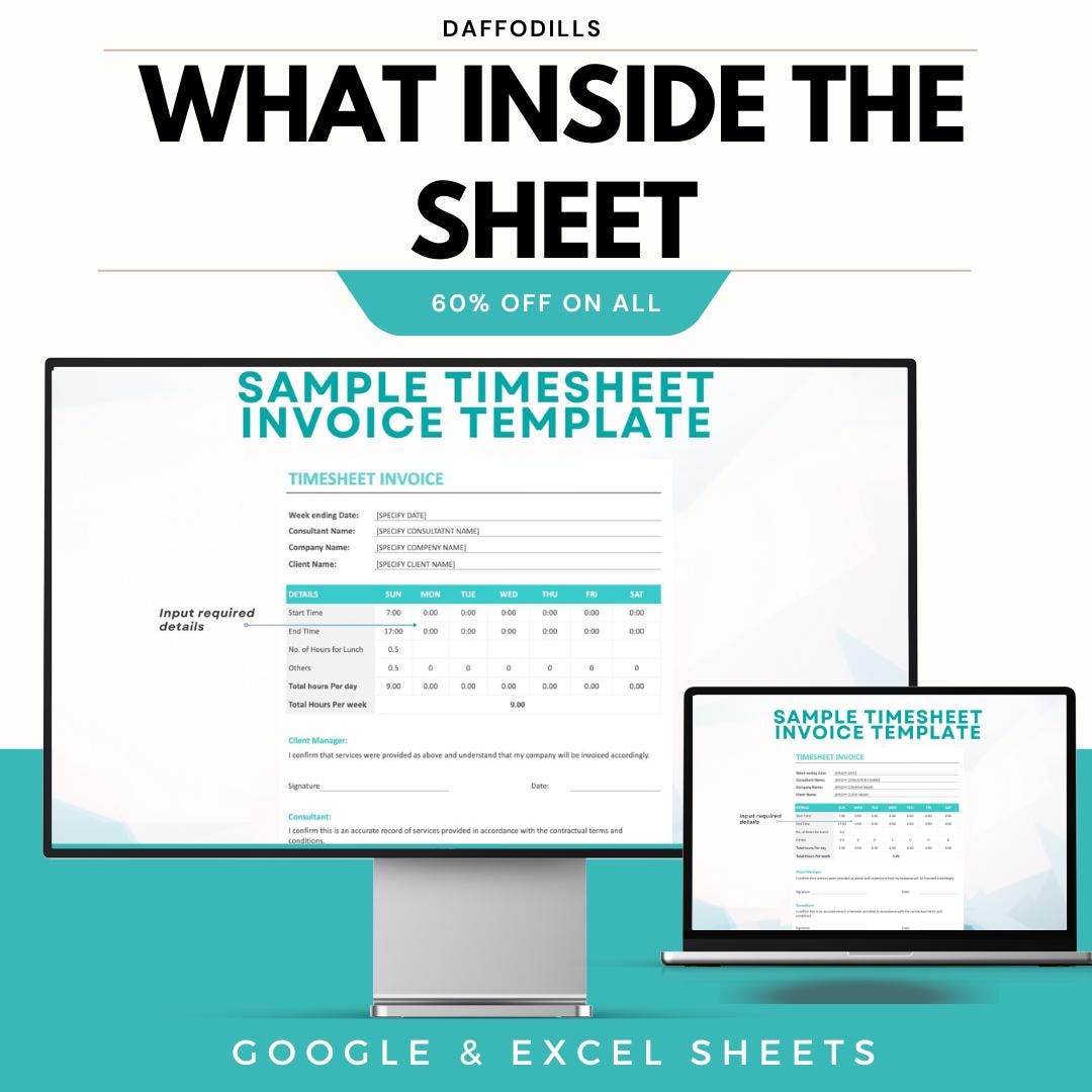 Invoice Time Sheet.pdf Sample Timesheet Invoice Template, Consultant Billing Sheet, Excel ...