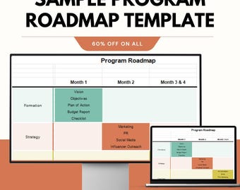 Sample Program Roadmap Template – Google & Excel Sheets