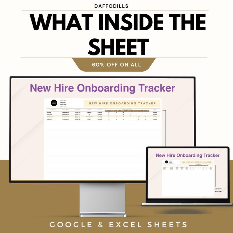 New Hire Onboarding Tracker HR Template | Employee Onboarding Checklist ...