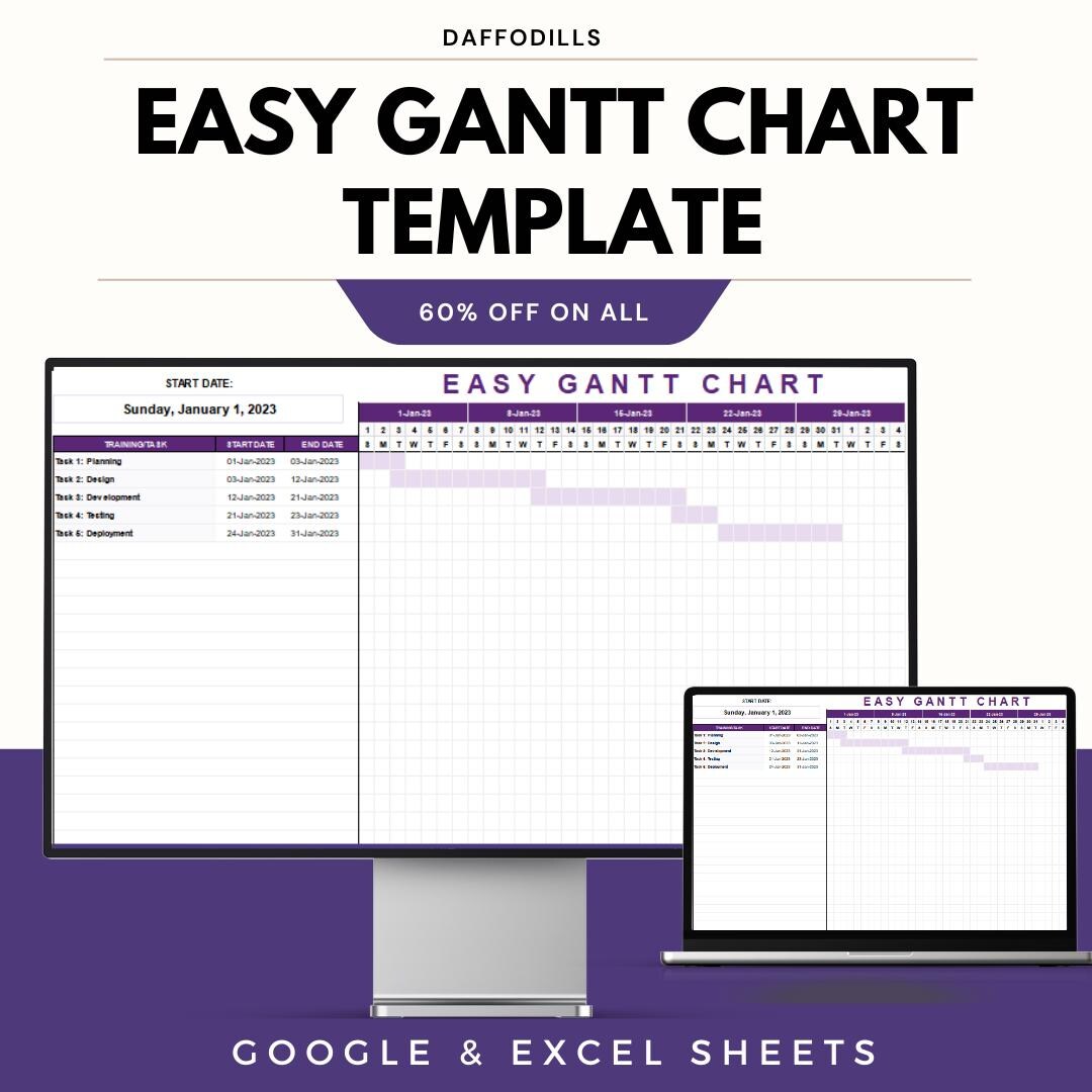 Simple Charting Time Easy Chart Template, Project Timeline Sheet, Google Sheets and Excel ...