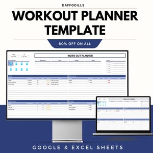 Mall för träningsplanerare, träningsschema i Excel, träningsplanerare i Google Sheets, träningslogg för gym, kalkylblad för träningsplanering