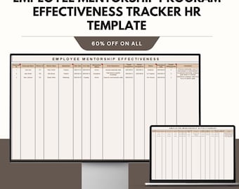 Mitarbeiter Mentoring ProgrammEffektivität Tracker HR Vorlage - Google & Excel Sheets - Mentorship Bewertungs-Tool