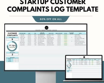 Plantilla de registro de quejas de clientes de startups, seguimiento de quejas en Excel, registro de resolución de problemas en Hojas de cálculo de Google para pequeñas empresas