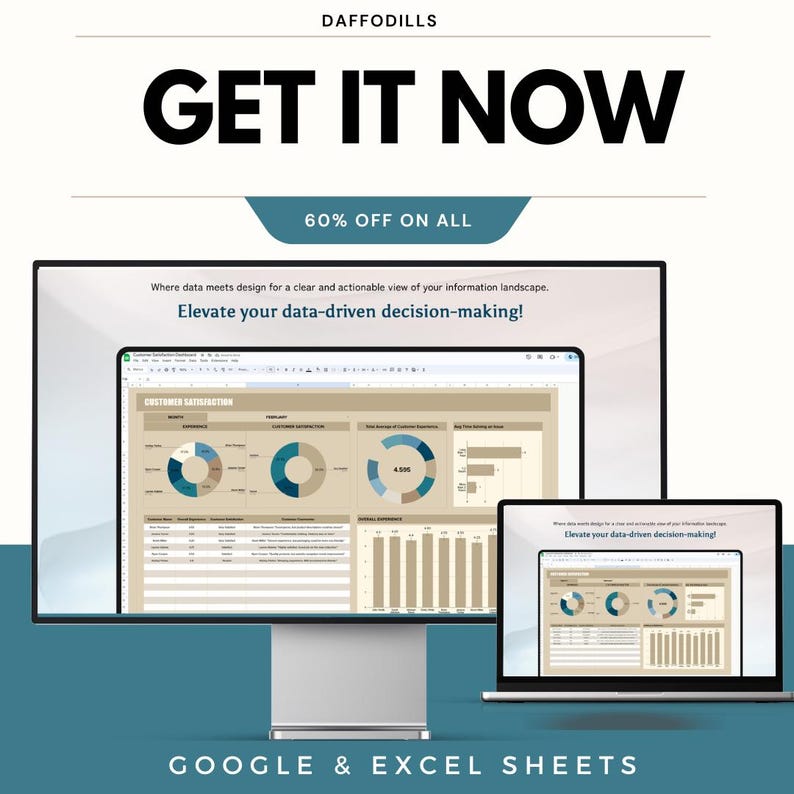 Customer Satisfaction Dashboard Template, Google Sheets & Excel ...