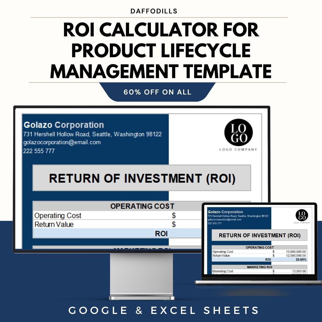 ROI Calculator for Product Lifecycle Management Template, Google Sheets ...
