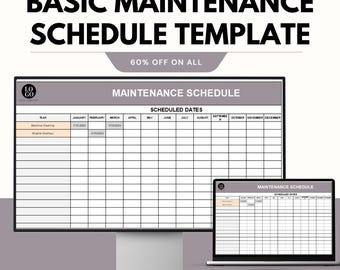 Grundlegende Vorlage für den Wartungszeitplan | Google & Excel Sheets