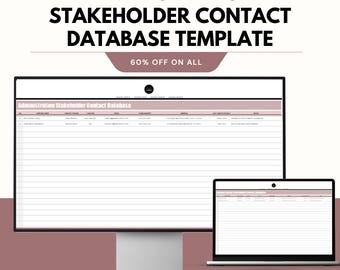 Administration Stakeholder Contact Database Template - Google & Excel Sheets for Streamlined Stakeholder Management