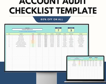 アカウント監査チェックリストテンプレート | Google & Excel スプレッドシート | 包括的な監査タスク、追跡、ドキュメント要件