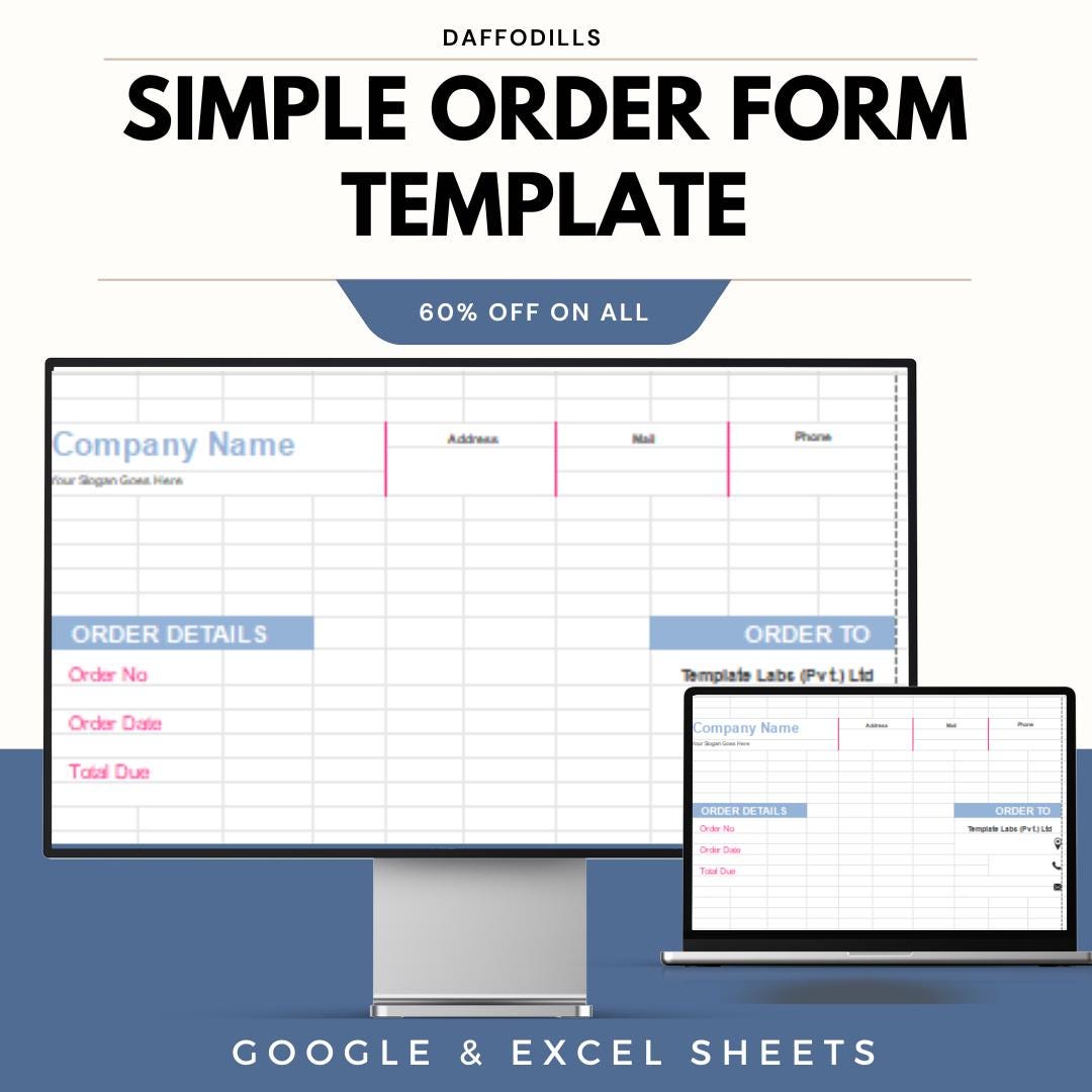 Simple Order Page Example Simple Order Form, Printable Order Sheet Template, Business Order Form ...
