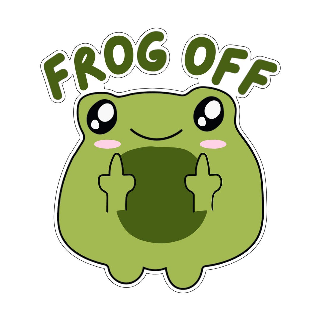 Funny Frog off Vinyl Sticker, Car Decal - Etsy