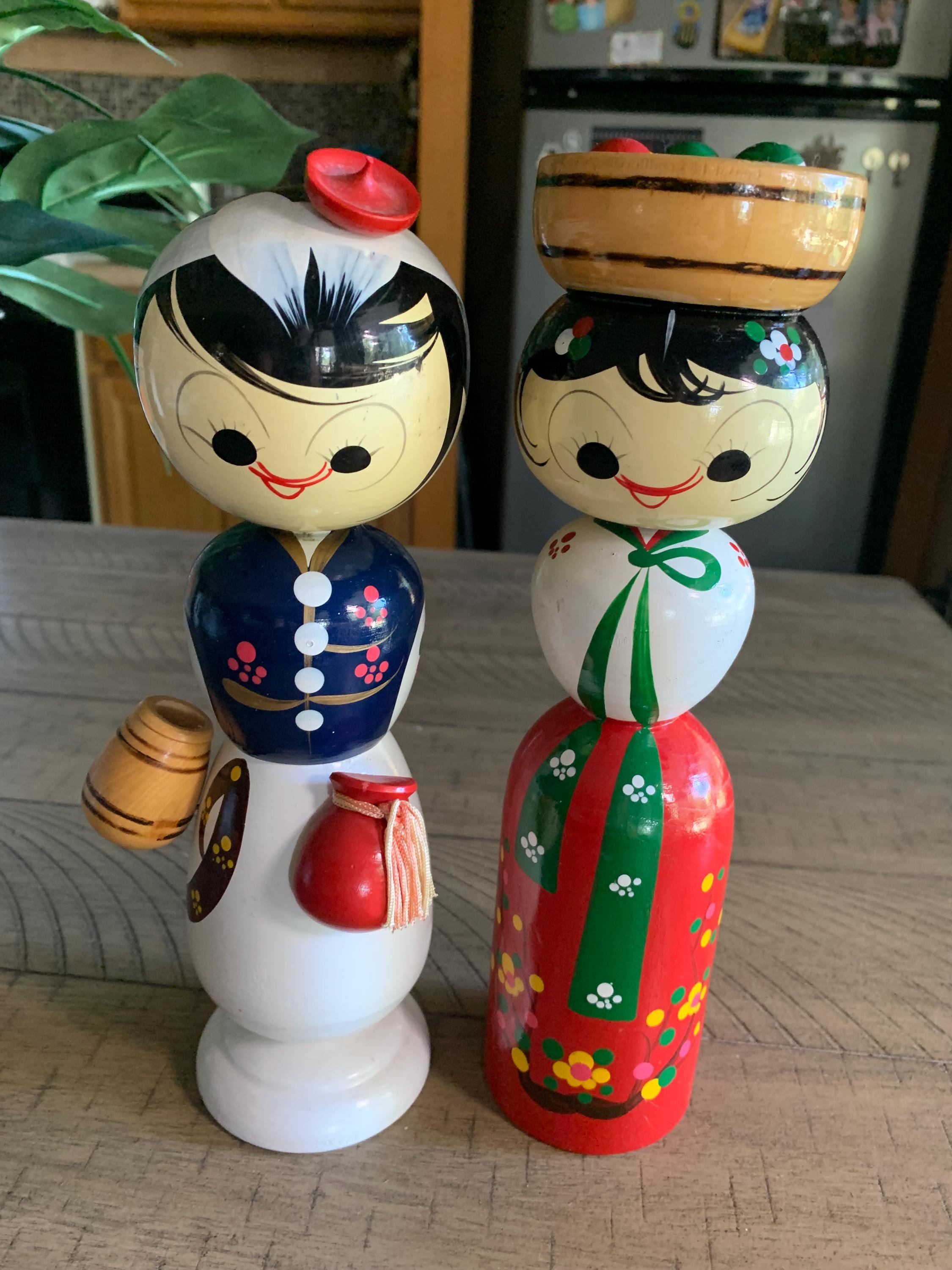 Kokeshi Dolls Japan Bobblehead - Etsy