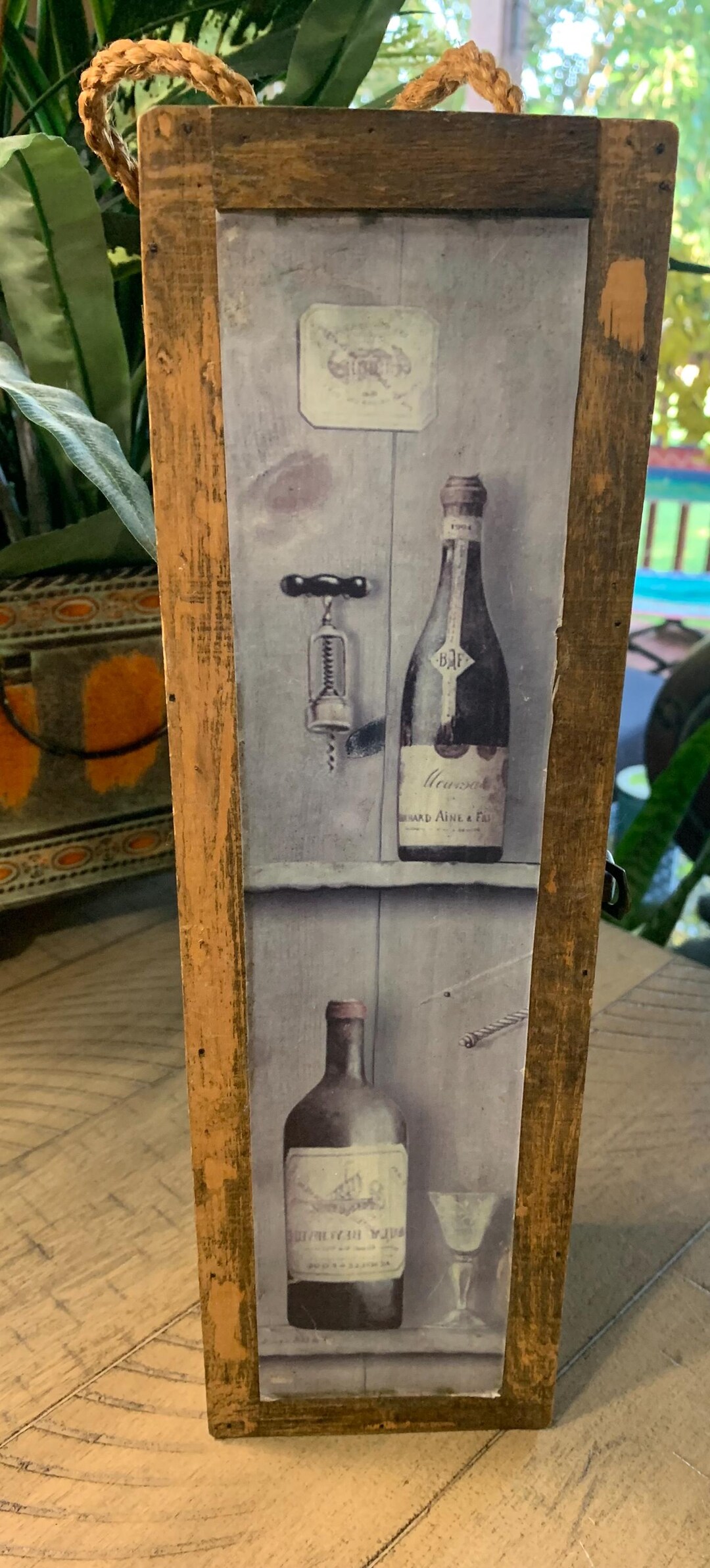 Wine Carrier Rustic Upcycled With Metal Latch and Rope Handle - Etsy