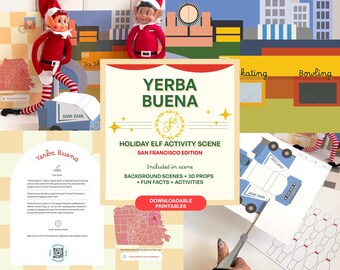 Scena di gioco in città stampabile – Giardini Yerba Buena di San Francisco / Sfondi e oggetti di scena