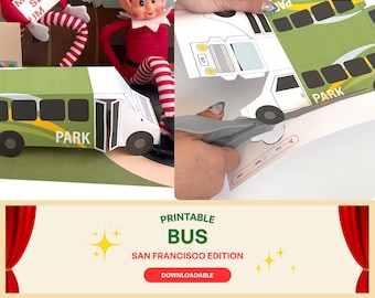 Bus navetta fai da te in carta stampabile - Edizione San Francisco