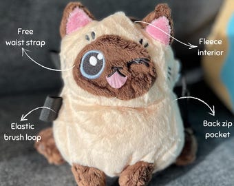 Plush Climbing Chalk Bag -  CUSTARD KITTY by Uppies & Co.