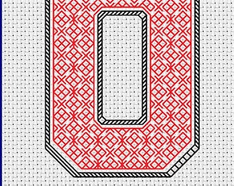 OHIO Block Blackwork Pattern