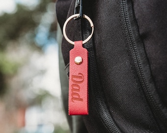 Faux Leather Keychain